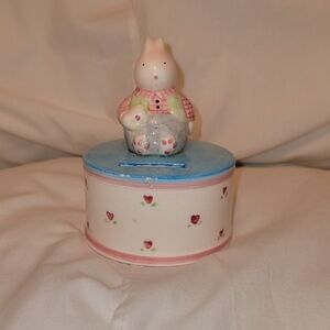 Michel and Company Bunny Coin Bank